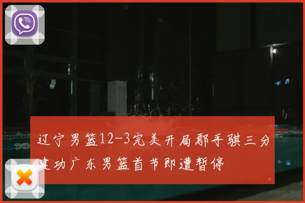 辽宁男篮12-3完美开局鄢手骐三分建功广东男篮首节即遭暂停